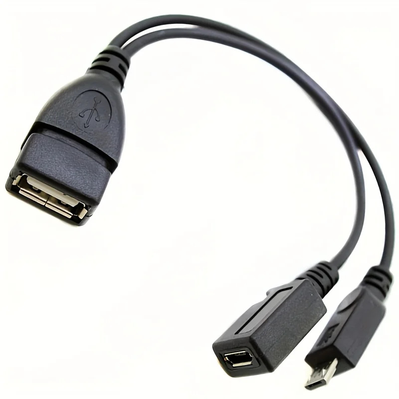 Tablet Tech Accessories - Адаптер-сплиттер 2-в-1 OTG USB-Micro USB для